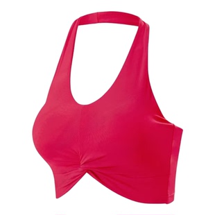 运动内衣女挂脖文胸带胸垫普拉提瑜伽背心可外穿一体固定胸垫美背