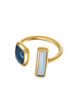 莫兰迪色异形单个戒指