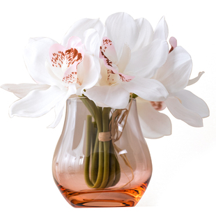 仿真兰花 小蕙兰桌花 浴室摆设装饰花艺 会议桌装饰摆花 圆头惠兰