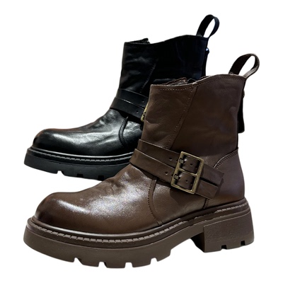 伊伴女鞋加绒短靴女商场同款正品