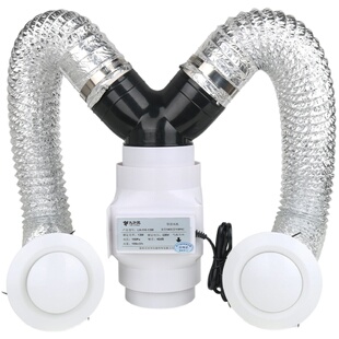 一拖二三四静音排气扇卫生间酒店民宿专用分体式110pvc管道抽风机