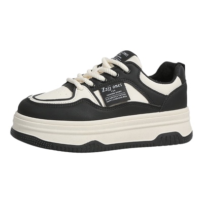 韩美黑白熊猫板鞋女2025新款秋季百搭网红爆款鞋子厚底休闲运动鞋