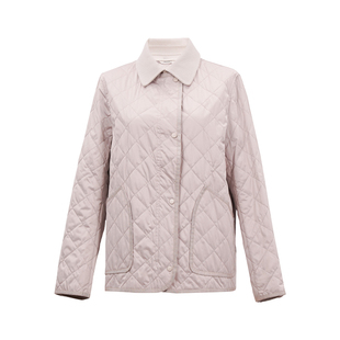 HONRN/红人休闲翻领纯色短款棉衣棉服外套女轻薄秋冬款HI33MA490