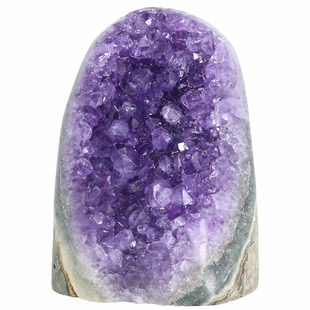 一物一图天然紫水晶原石摆件紫晶簇水晶镇紫晶洞水晶净化消磁石头