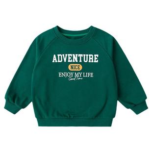 【复古学院风】嘟嘟家男童卫衣春季儿童上衣红色女童衣服宝宝春装