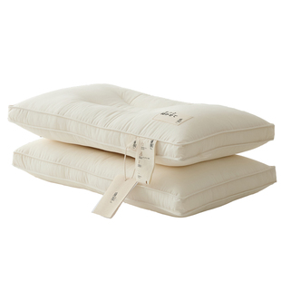 木悠日式原棉A类母婴级护颈助睡眠枕芯全棉柔软枕头不塌陷不变形