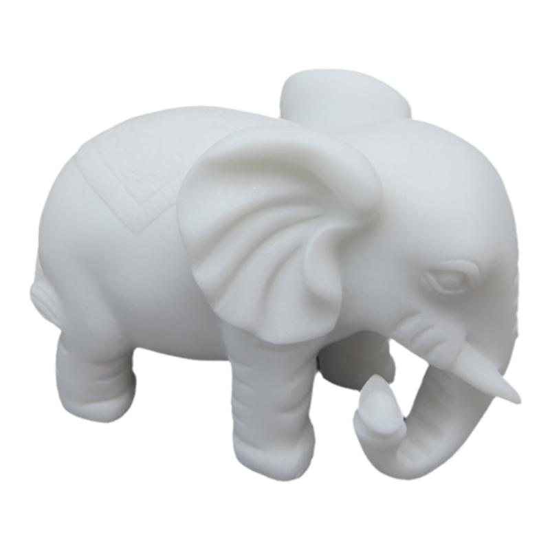 石雕大象一对小象仿汉白玉石办公室柜台家居中式饰品摆件新款包邮