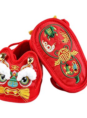 端午五毒绣花婴儿虎头软底布鞋