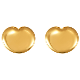 盐岛笛卡尔mini小胖心耳钉女心形爱心耳环养耳洞简约小众通勤耳饰