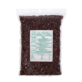 商用豆香坊绿竹豆糖纳豆3kg*6包 即食熟糖纳红豆免煮奶茶店原材料
