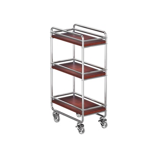 中古风夹缝小推车置物架分层零食收纳架子客厅落地极窄缝隙储物柜