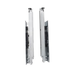 进口BLUM百隆阻尼托底轨隐藏滑轨全拉出反弹轨道缓冲抽屉按弹三节