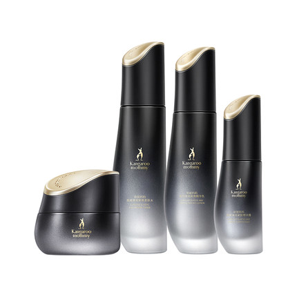 袋鼠妈妈燕窝护肤品套装准孕妇紧致抗皱可用精华水乳保湿面霜正品