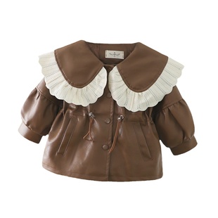 女童加厚外套秋冬款2025新款女宝宝冬季夹克洋气棉衣儿童冬装皮衣