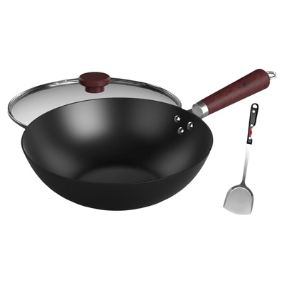 苏泊尔加深平底铁锅无涂层炒菜锅