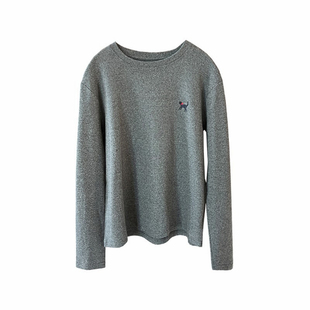 入春B备！~超柔软磨毛打底衫女新款春季慵懒纯色圆领长袖t恤上衣