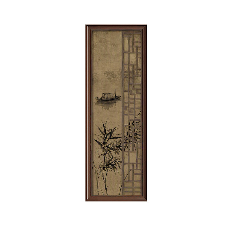 宋氏美学推拉镜装饰画新中式入户