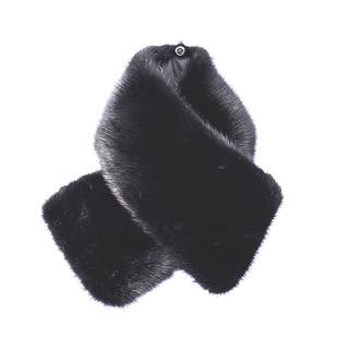 进口水貂毛领子真毛整皮翻领皮草保暖大方领皮衣女士毛毛领子单卖