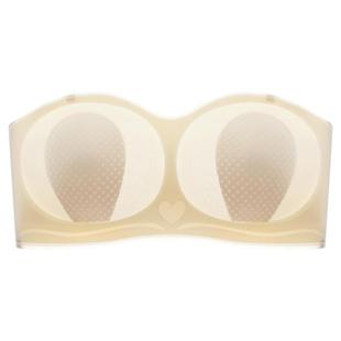 无肩带内衣女防滑聚拢夏季薄款兔耳朵大胸显小无痕隐形抹胸文胸罩
