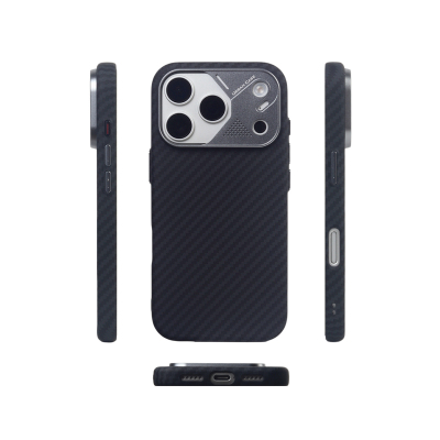 URBAN CASE 【银翼-限定版】纯黑碳纤维纹轻薄散热磁吸适用iPhone17promax手机壳苹果17pro凯夫拉纹2026新款