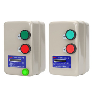 上海人民磁力启动器380V三相缺相过载风机电机保护器带指示灯包邮