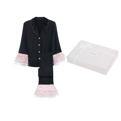 SILKYMIRACLE女桑蚕丝羽毛家居服