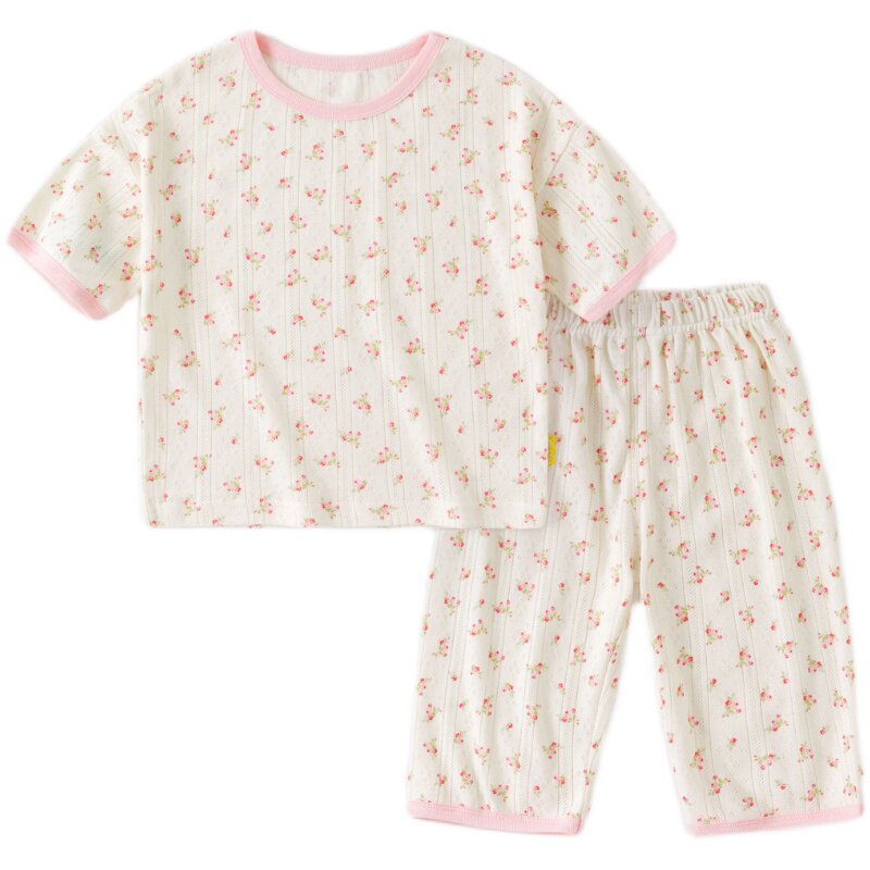 宝宝家居服纯棉夏季婴儿睡衣薄款男童衣服女童夏装夏款儿童童装潮