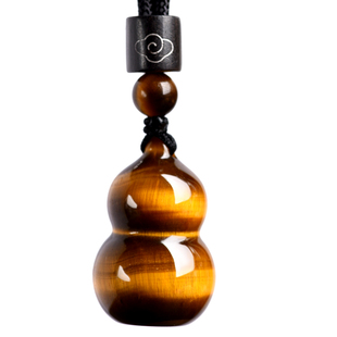 天然金黄虎眼石葫芦吊坠女士护身符男士车钥匙挂件平安手机链项链