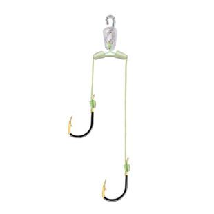 进口短子线双钩成品防缠绕大力马土鲮绑好pe子线伊势尼鱼钩8厘米