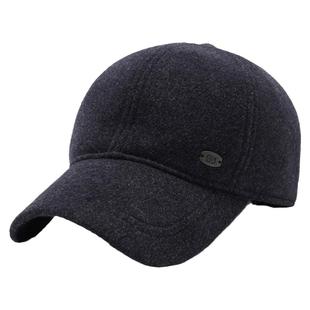 帽子男士冬季新款羊毛棒球帽中老年人爸爸老人爷爷护耳保暖鸭舌帽