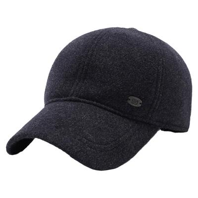 帽子男士冬季爸爸羊毛保暖棒球帽