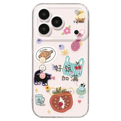 适用苹果18手机壳女款iphone17pro保护套13mini全包14防摔11/12/xs软外壳7plus硅胶8透明15简约16好运文字max
