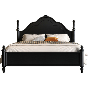 法式复古1米5的床实木主卧家用高端大气2026年新款美式1米8双人床