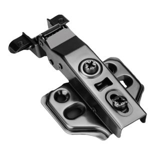 极简铝框玻璃门专用铰链90°阻尼缓冲极窄边框柜门合页镀铜底角链