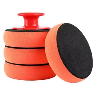 带手柄汽车打蜡海绵棉神器车用手工圆形擦车打腊海棉工具手动抛光