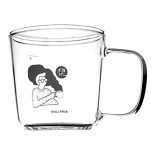 AIRFLOW气流 X 李想珈 联名挂耳咖啡杯 加厚玻璃杯情侣早餐牛奶杯