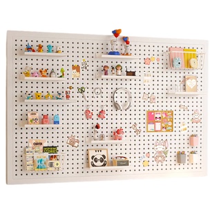 安居客洞洞板置物架书桌金属免打孔桌面造型墙面定制磁吸收纳展示