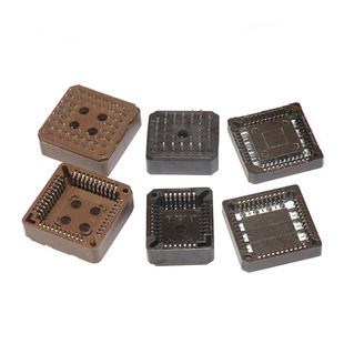 IC芯片底座 测试座PLCC32 PLCC44/52/68/84 方形四面座 直插贴片