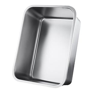 304不锈钢平底方盆托盘商用食堂餐厅菜盘烤鱼盘烧烤盘卤肉盆冷冻