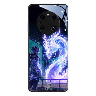 中国风适用华为mate80pro手机壳十二生肖pura70玻璃p40来电发光nova14蛇年荣耀x60i龙200酷炫magic7高级感m60