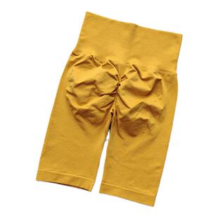 蜜桃提臀高腰收腹五分裤女高弹速干骑行跑步紧身瑜伽跳操中裤夏季