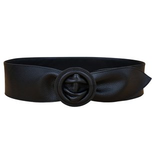 腰封女真皮头层牛皮黑色韩国新款软腰带装饰配大衣风衣羽绒服皮带