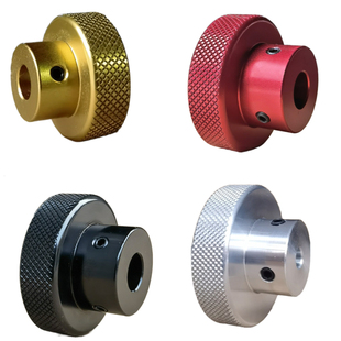 铝合金机床手轮盘滚花氧化手柄阀门压纹滑台丝杆圆形光孔顶丝旋钮