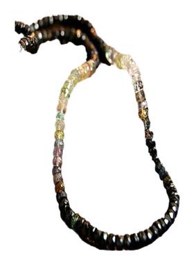 瑞铺原创正品天然切刻面黑碧玺项链流金岁月项链锁骨链妩媚wang夫