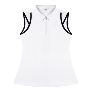 韩国夏季高尔夫女装无袖上衣女士衣服polo网球背心短裙服装女套装