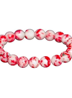 朱砂手串精品原矿白里