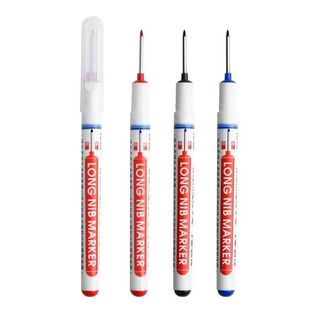 长头记号笔油性木工专用瓷砖特殊用途工地长嘴黑色深孔划线细头