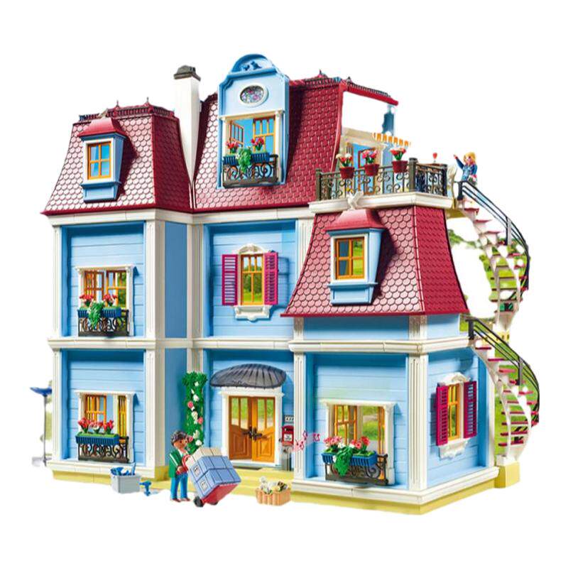 playmobil摩比世界大号玩偶屋积木女孩玩具客厅70205母亲节礼物