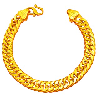 越南沙金手链女镀金马鞭链手链男黄金色福字首饰金店同款仿金手链