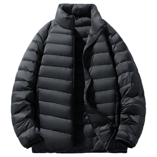 Fido Dido 90%鸭绒冬季保暖连帽外套男面包服轻薄立领排骨羽绒服